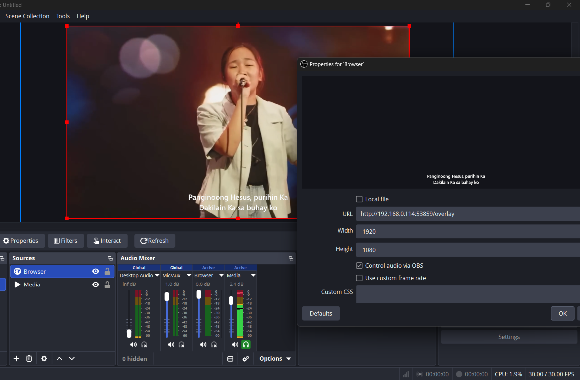 Stream Overlay Support